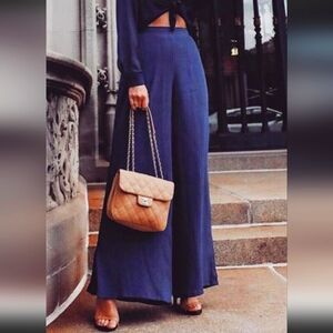 NWT Anthropologie Karma for a Cure Portofino Blue Trousers